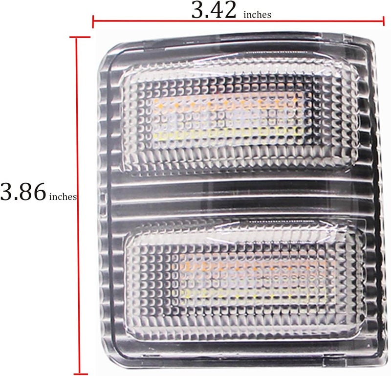 znakeauto 2x LED Side Mirror Light Marker Compatible with 2008 to 2016 Ford F250 F350 F450 F550 Super Duty Turn Signal，7C3Z-13776-A 7C3Z-13776-B 7C3Z13776A 7C3Z13776B (Clear Lens-White Light) - Image 3